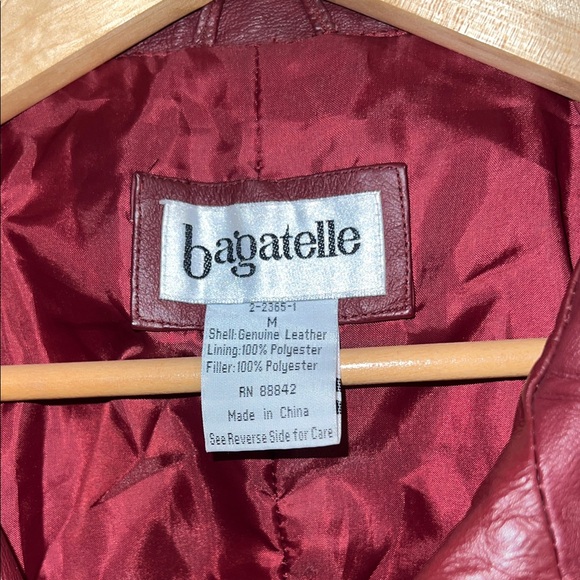 Bagatelle vintage genuine leather burgundy jacket - Picture 2 of 9